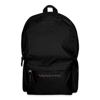 Bunte Lichterkette Deko - Rucksack - Schwarz - Vorne