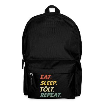 Eat Sleep Tölt Repeat - Horse Icelandic Gift - Backpack - black - Front