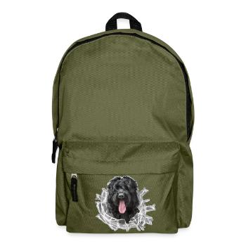 RussianBlackTerrier Glass - Backpack - olive green - Front