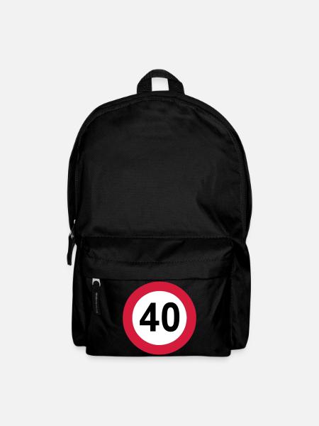 40.Anniversaire , 40 ans , 40 Panneau de signalisation (25) - Sac à dos - noir