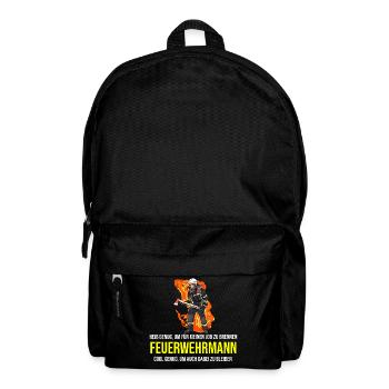 Feuerwehrmann Feuerwehr - Rucksack - Schwarz - Vorne