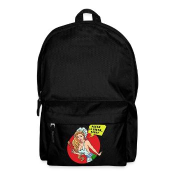 Spaghetti Sexy Frau Nudeln Pasta Asciutta Italien - Rucksack - Schwarz - Vorne