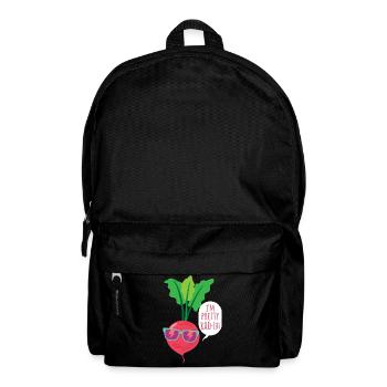 I'm Pretty Rad-ish Veganer Vegetarier Radieschen - Rucksack - Schwarz - Vorne
