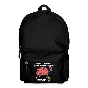 Uni Matura Schulabschluss Abitur Maturant Lustig - Rucksack - Schwarz - Vorne