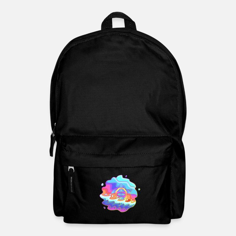 Psychedelic turtle more more - Backpack - black