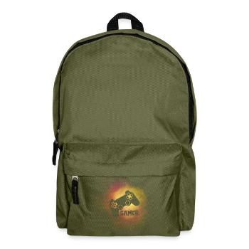 Gamer video game controller - Backpack - olive green - Front
