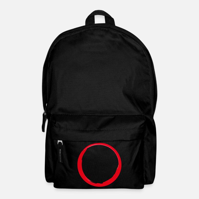 Roter Kreis - Rucksack - Schwarz