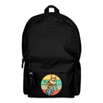 Hase Kaninchen Motocross Geschenk - Rucksack - Schwarz - Vorne