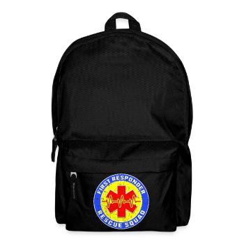 Cooles rundes First Responder Motiv - Rucksack - Schwarz - Vorne