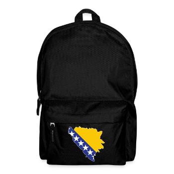 Bosnia map with flag inside - Backpack - black - Front