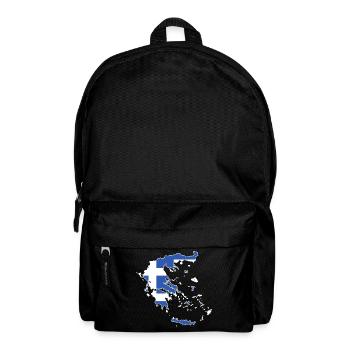 Greece map with flag inside - Backpack - black - Front