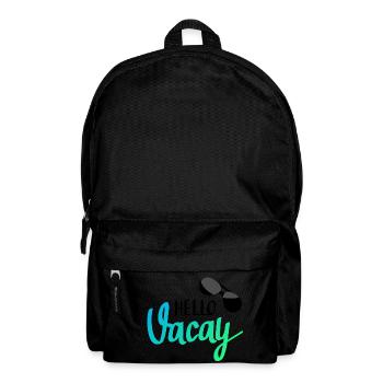Hallo Urlaub! - Rucksack - Schwarz - Vorne