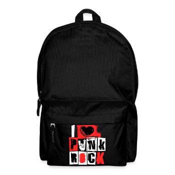 J'aime le punk rock punk rock musique hard rock metal - Sac à dos - noir - Devant