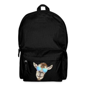 Casual goat head with sunglasses - Backpack - black - Front