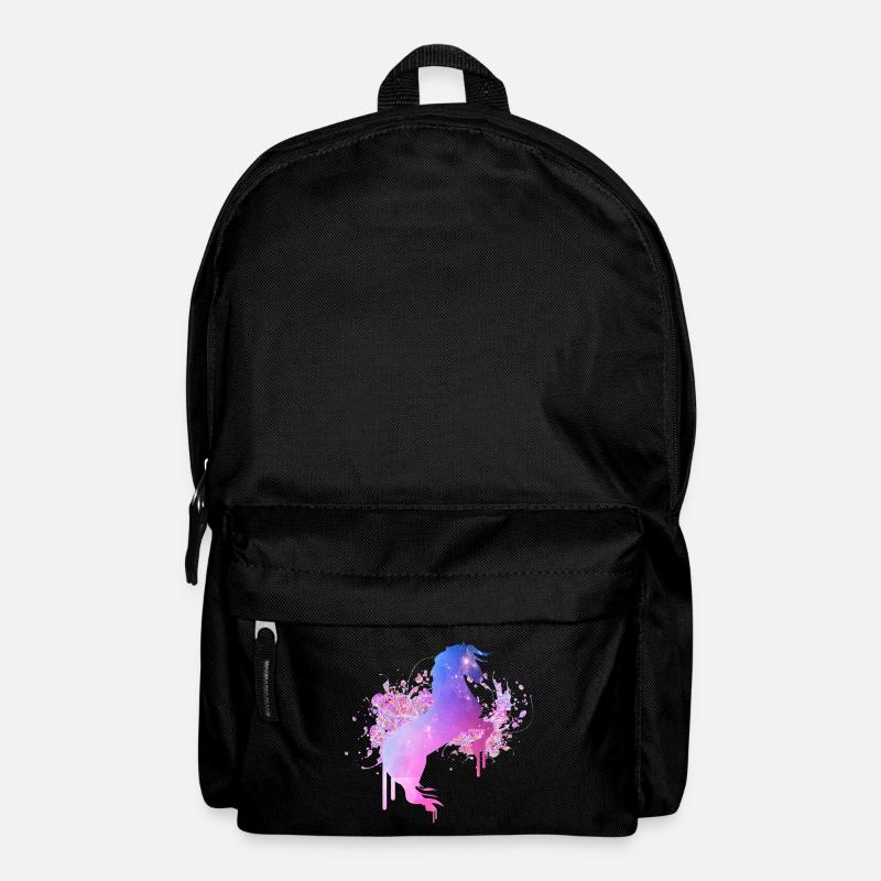 Tache de peinture cheval rose - Sac à dos - noir