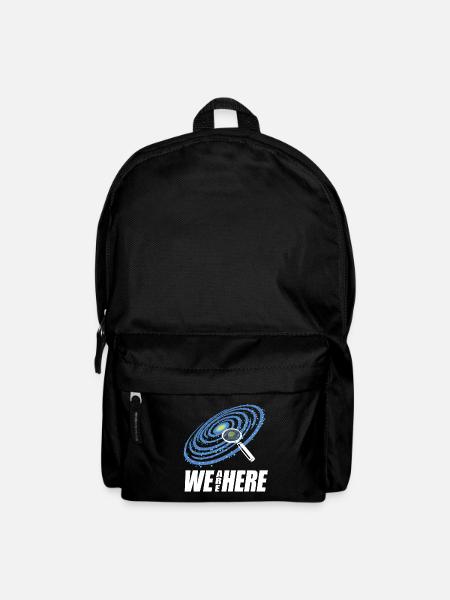 We Are Here | Astronomy telescope gift - Backpack - black