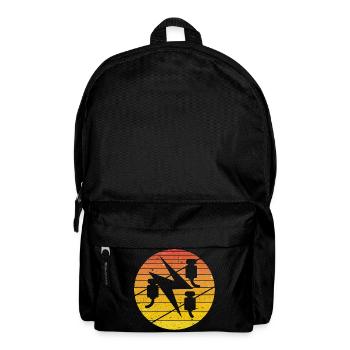Électricien rétro vintage artisan rouge - Sac à dos - noir - Devant