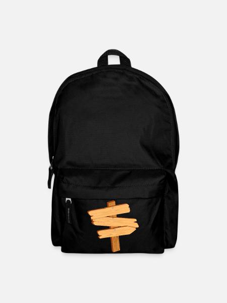 alter Holz Wegweiser für eigene Beschriftung - Rucksack - Schwarz