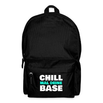 Chill mal deine Base - Rucksack - Schwarz - Vorne