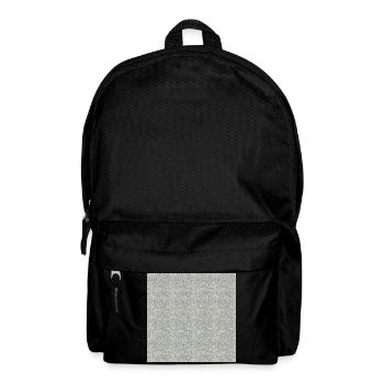 Gemusterter Granitstein in Grautönen - Backpack - black - Front
