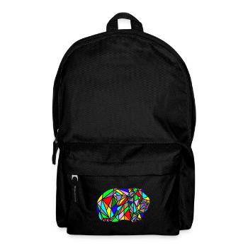 arc en ciel de cochon dinde polygone - Sac à dos - noir - Devant