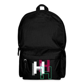 Buchstabe H - Design Geschenk - Rucksack - Schwarz - Vorne