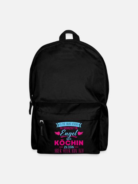 Engel Köchin Spruch Koch Geschenk - Rucksack - Schwarz