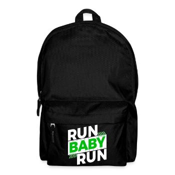 Running Jogging Race Training Endurance Saying Fun - Backpack - black - Front