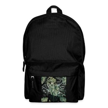 Tropical Monstera Leaves Pattern - Backpack - black - Front