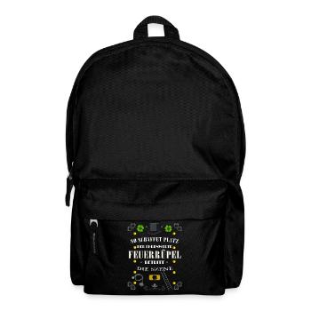 Schornsteinfeger Beruf Lustiger Spruch Geschenk - Rucksack - Schwarz - Vorne