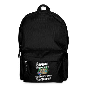 Camper Camping Lustiger Spruch - Rucksack - Schwarz - Vorne