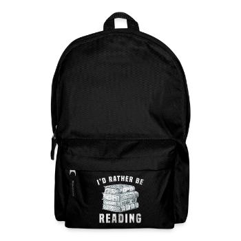 I would rather read - Backpack - black - Front