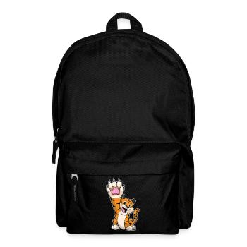 Lustiger Tiger High five - Rucksack - Schwarz - Vorne