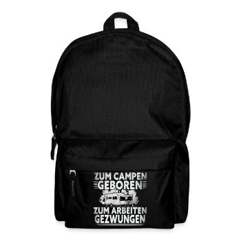 Born to Camp Forced To Work - Backpack - black - Front