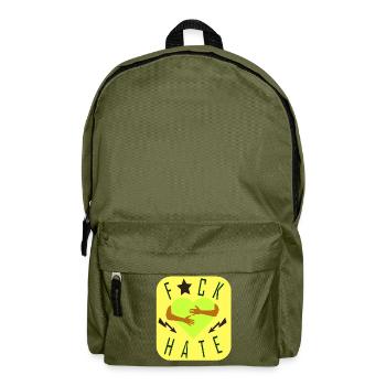 Gegen Hass - Rucksack - Olivgrün - Vorne