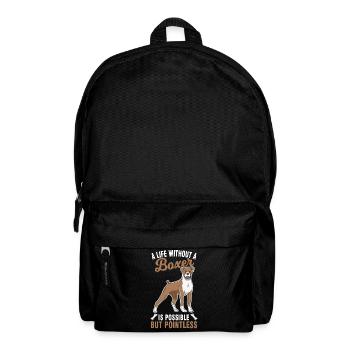 Cadeau de propriétaire de chien boxer allemand - Sac à dos - noir - Devant
