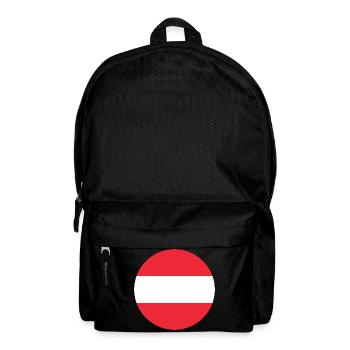 Autocollant rond drapeau de l'Autriche Oesterreich Autriche - Sac à dos - noir - Devant