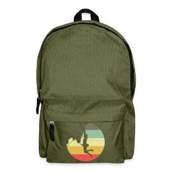 Mountaineering Climbing Gift Bouldering Retro Cool - Backpack - olive green - Front