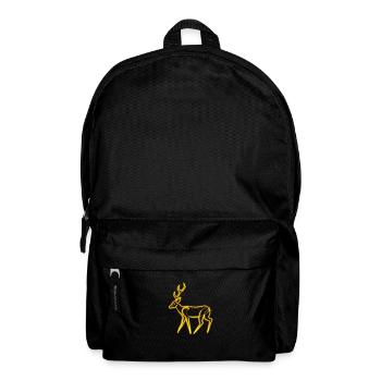 Neon yellow forest deer - Backpack - black - Front