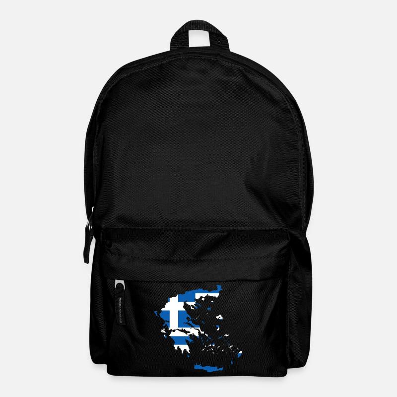 Greece flag gift idea map - Backpack - black