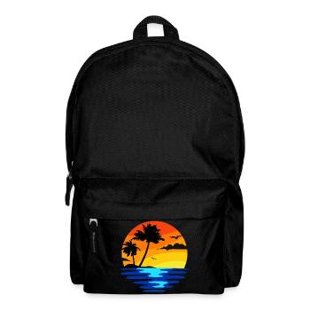 Vacation beach beach vacation island ocean caribbean - Backpack - black - Front