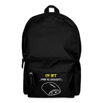 On dit pain au chocolat et pas chocolatine t-shirt - Sac à dos - noir - Devant