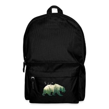 Bear conservation wilderness forest birds - Backpack - black - Front