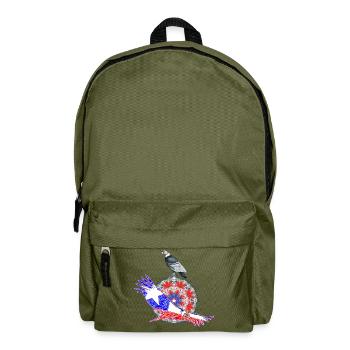 Branco rojo y azul con la estrella 03 - Rucksack - Olivgrün - Vorne