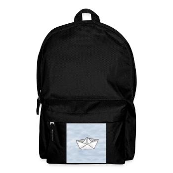 Papierschiff - Rucksack - Schwarz - Vorne