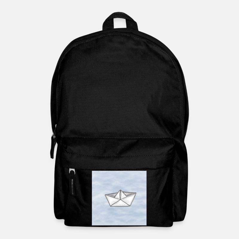 Papierschiff - Rucksack - Schwarz
