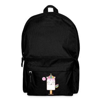 Einhorn verzaubertes Eis am Stiel - Rucksack - Schwarz - Vorne