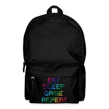 Gamer saying Eat Sleep Game Repeat - gift idea - Backpack - black - Front