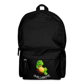 Turtle Chill Funny Comic Animal Gift - Backpack - black - Front