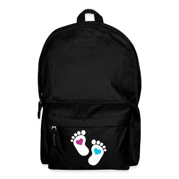 Bébé pieds parents enfant en bas âge fils enceinte - Sac à dos - noir - Devant